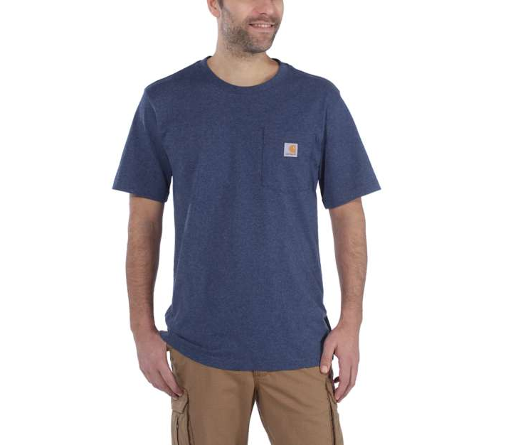 Carhartt Herren T-Shirt mit Brusttasche, Core T-Shirt Cobalt Blue