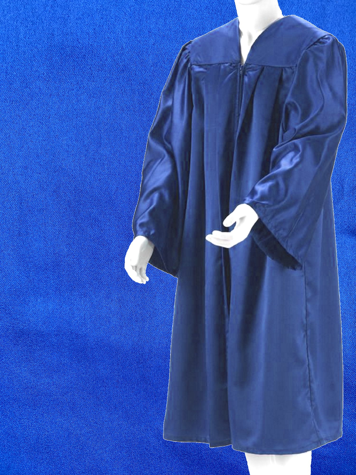 Kokott Robe Royalblau, glänzend, Graduation Gown, Chorrobe