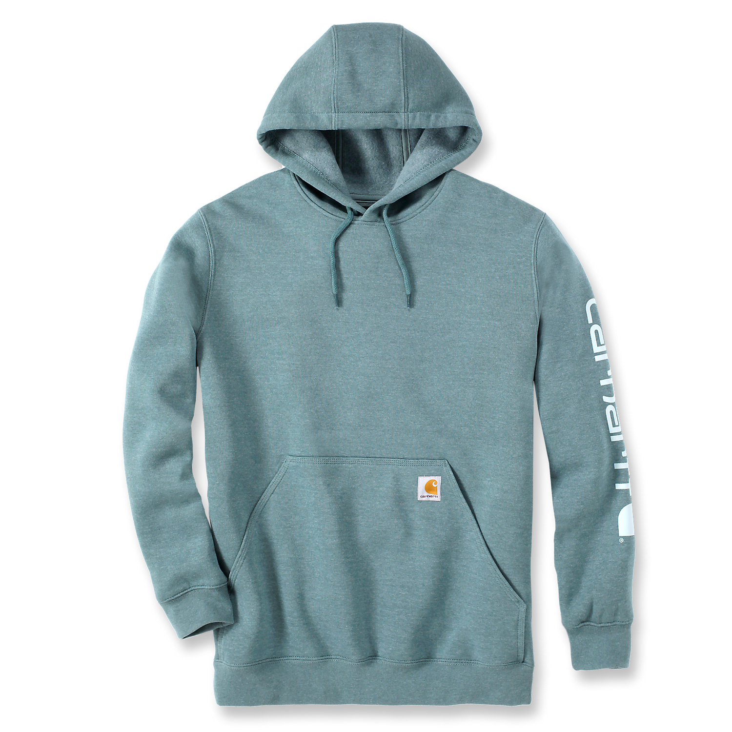 Carhartt Herren Pullover Sleeve Logo Hooded Sweatshirt, Sea Pine 