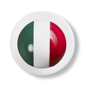 Kochjacke Kugelknöpfe, 12er Pack, Italien Flagge Motiv