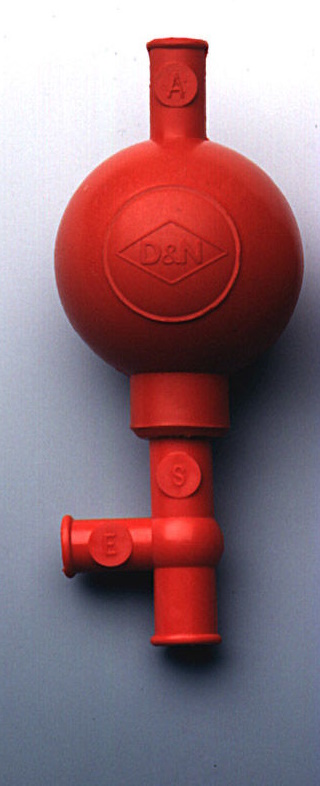 Peleusball Pipettierball rot, Standard, für 10ml Pipetten, Naturkautschuk