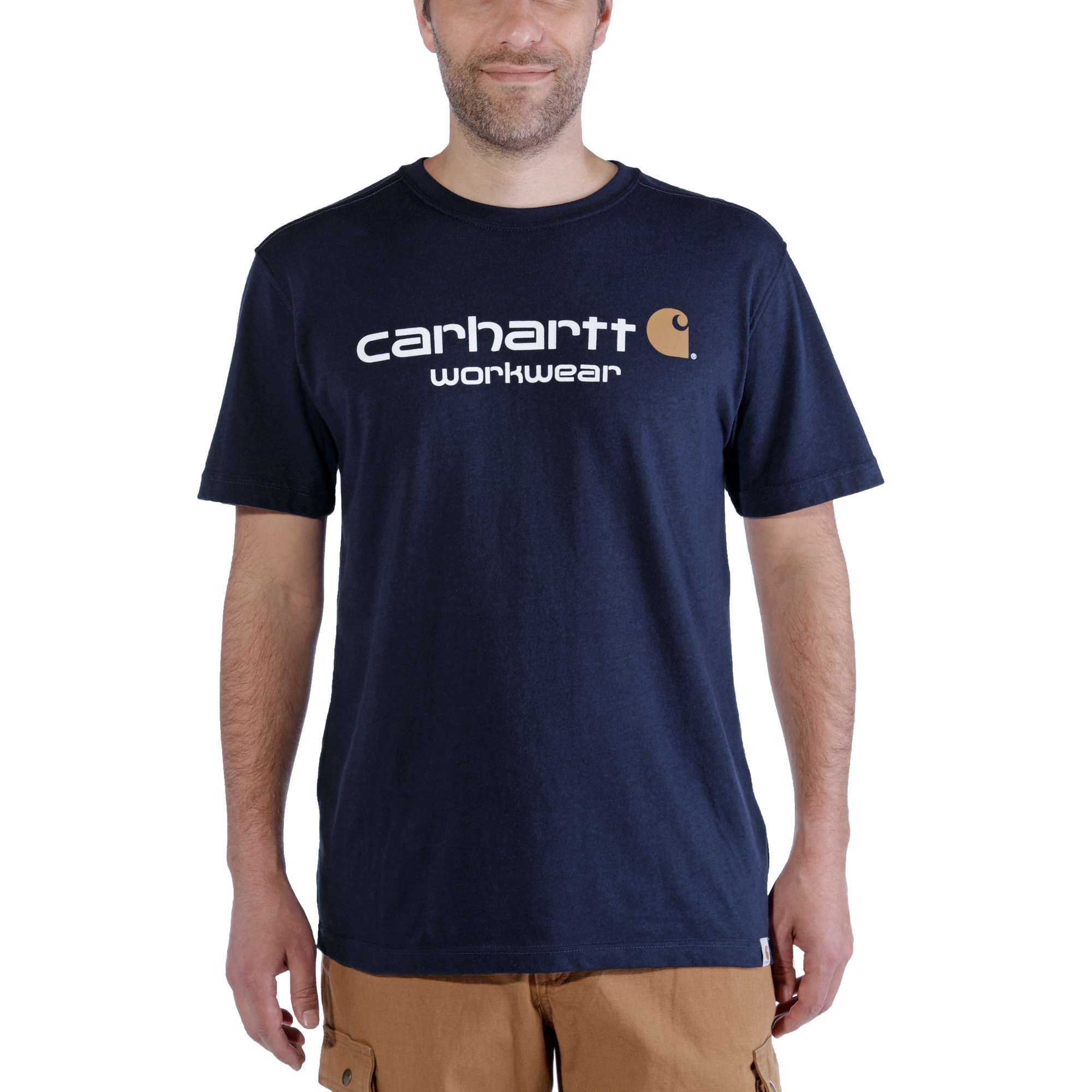Carhartt Herren T-Shirt Carhartt Core Logo, Marineblau