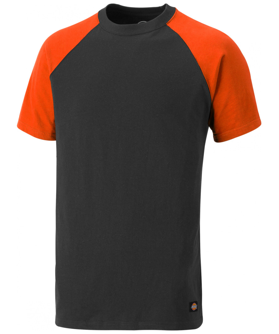 Dickies Unisex T-Shirt Two Tone, grau/orange, 100% Baumwolle, Slim Fit