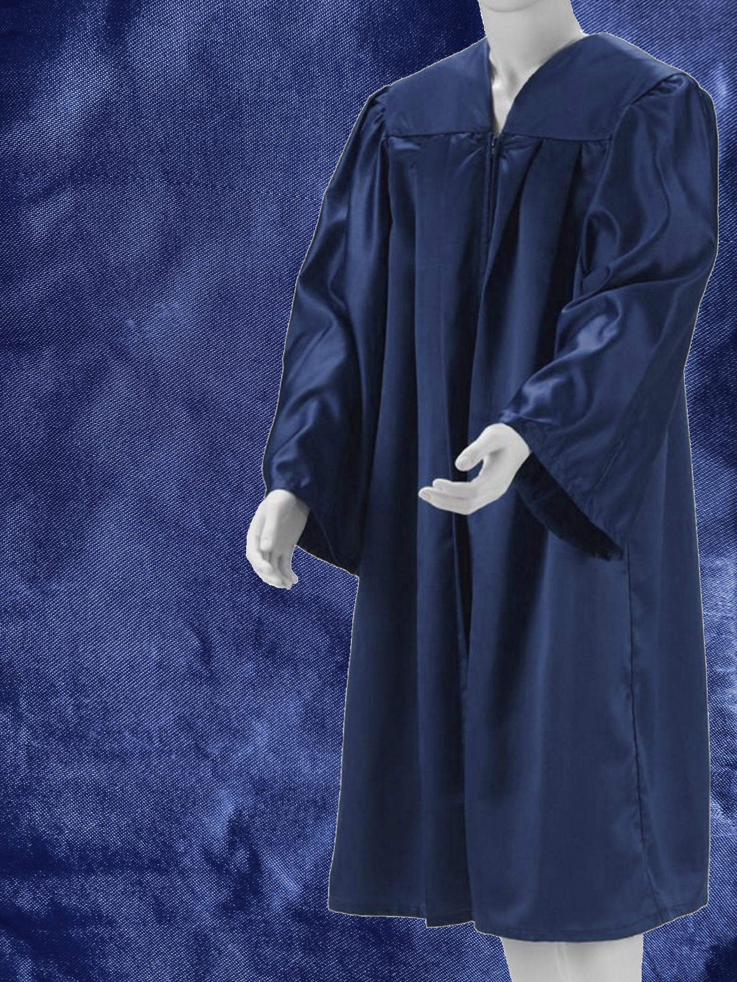 Kokott Robe Marineblau, glänzend, Graduation Gown, Chorrobe