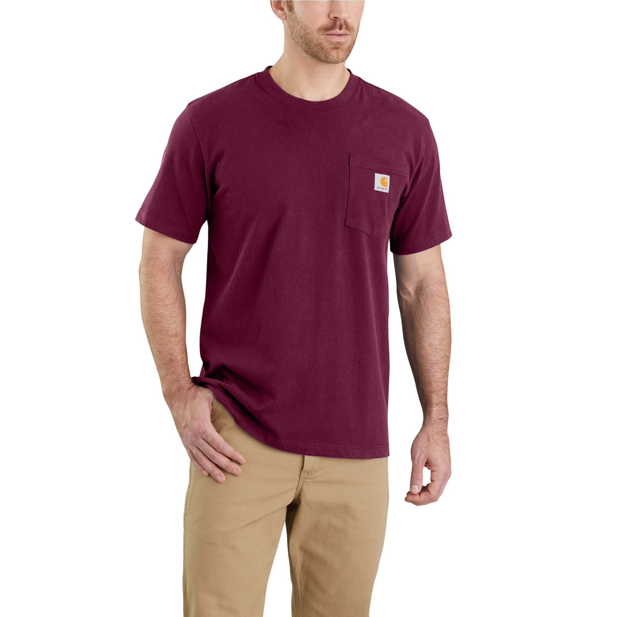 Carhartt Herren T-Shirt K87 Short-Sleeve Pocket, Port