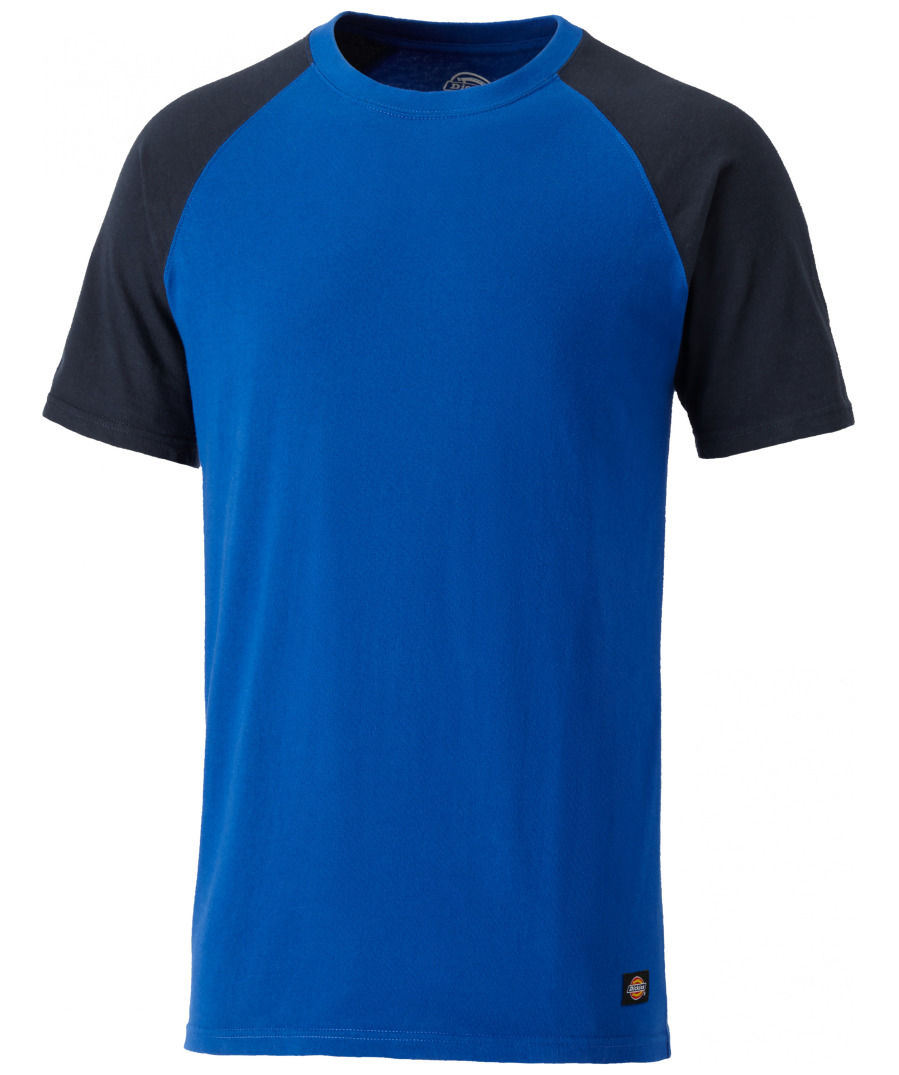 Dickies Unisex T-Shirt Two Tone, Royalblau/Marineblau, 100% Baumwolle, Slim Fit