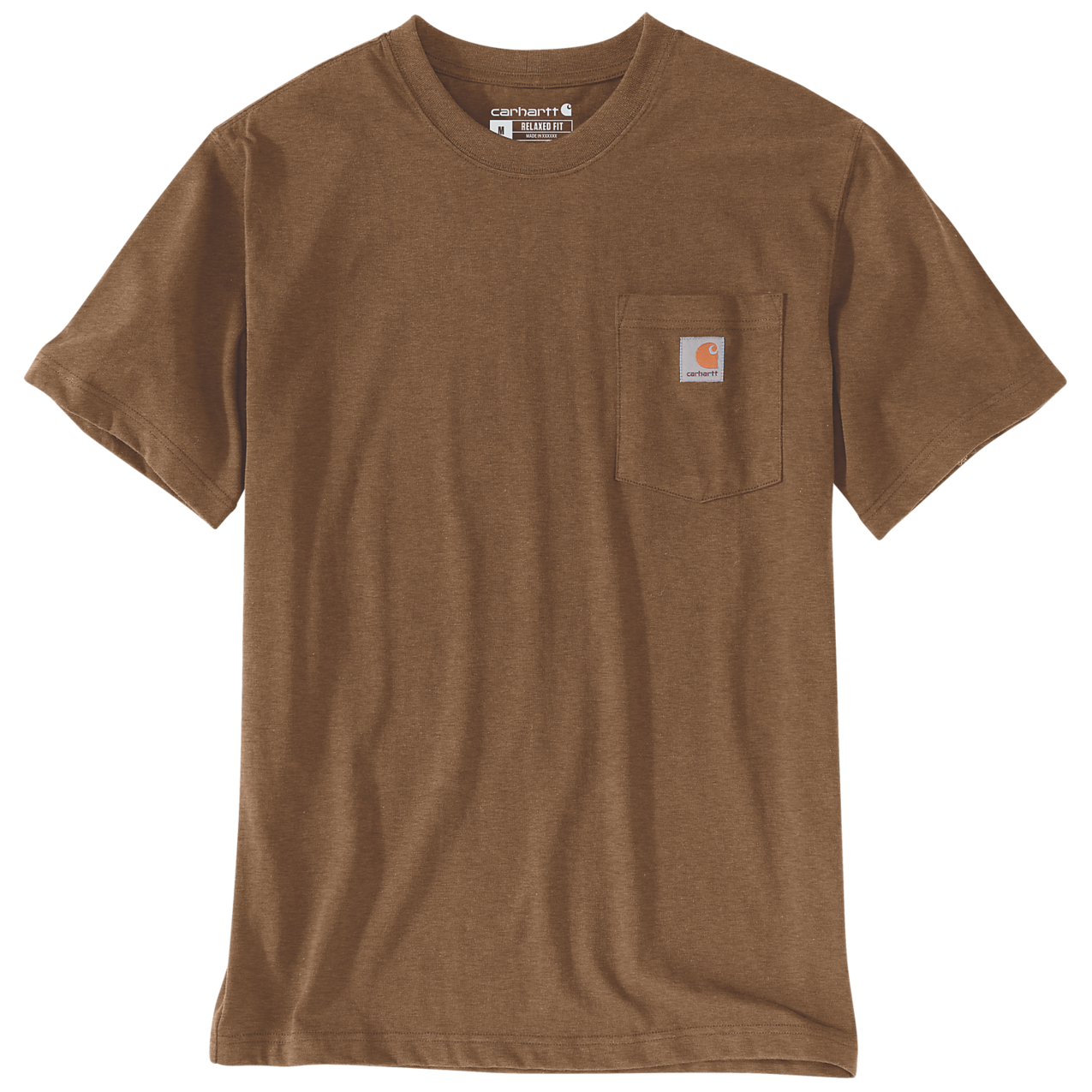 Carhartt T-Shirt K87 Pocket, Oiled Walnut Heat 