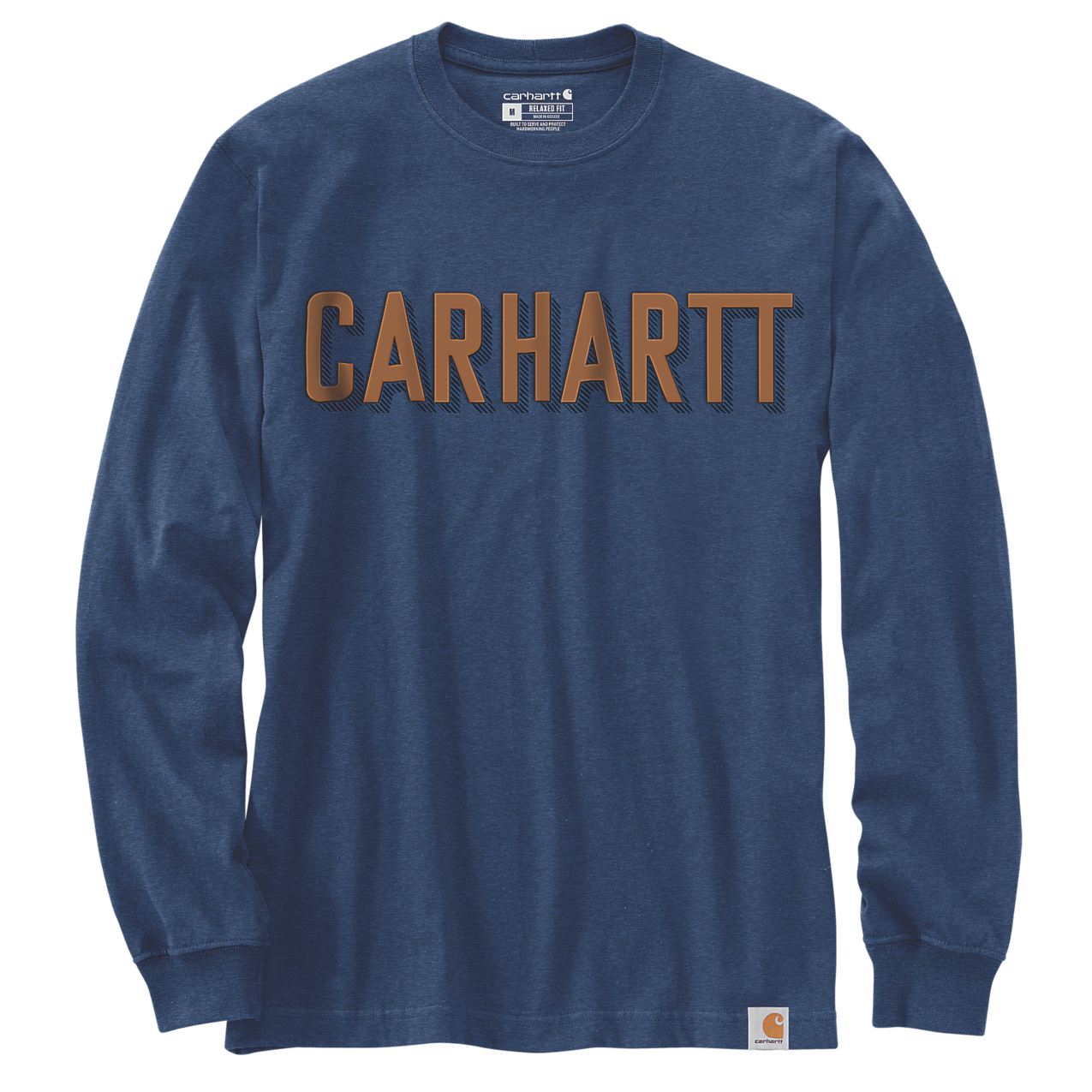 Carhartt Sweatshirt Block Logo Graphic, Dark Cobalt 