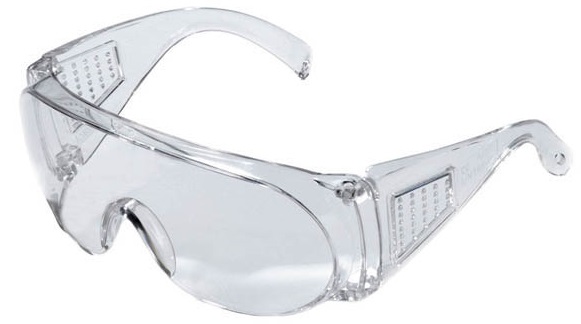 Tector Schutzbrille Vollsichtbrille, Überbrille, Besucherbrille, geeignet für Brillenträger