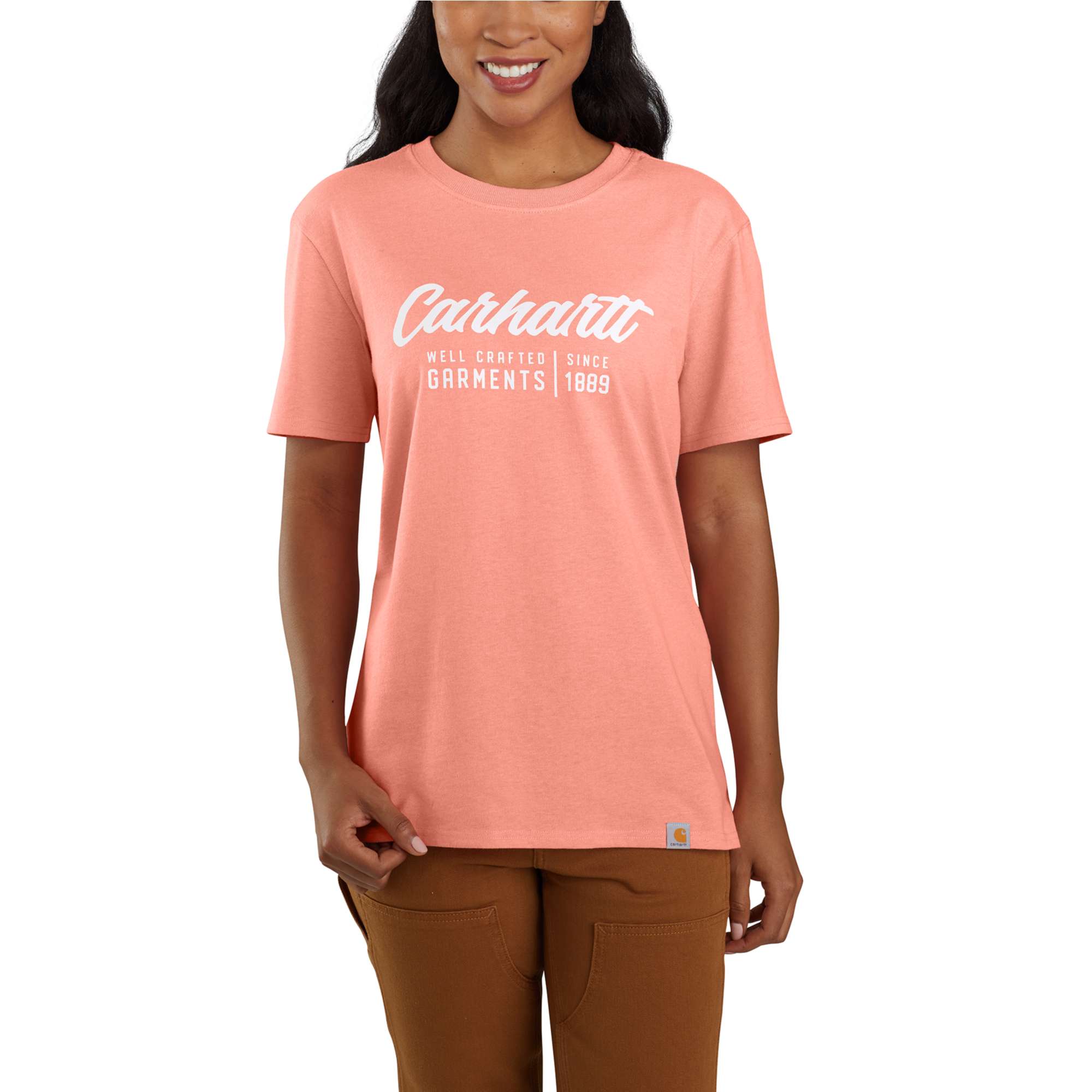 Carhartt Damen T-Shirt mit Aufdruck, Hibiscus (Rosa)
