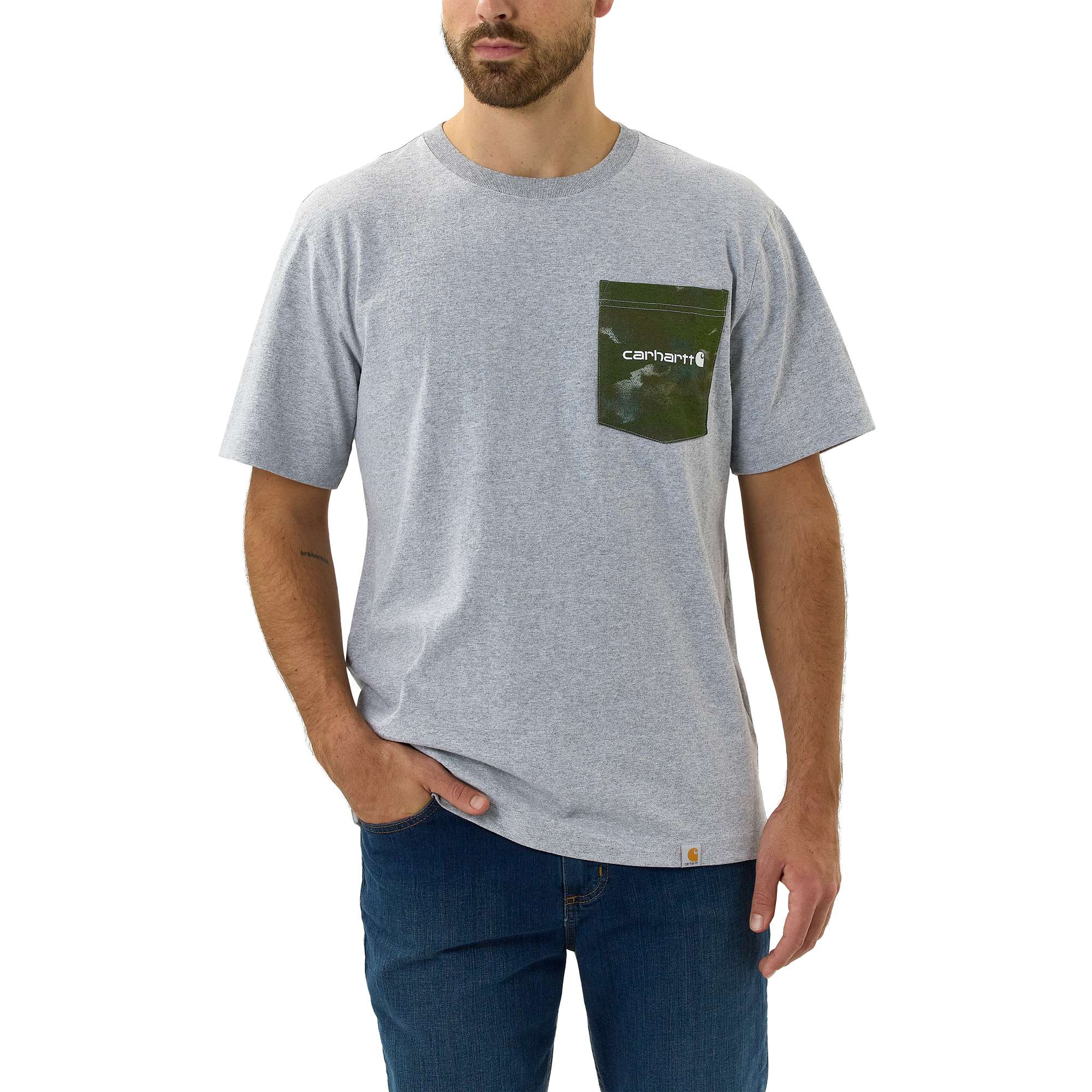 Carhartt Herren T-Shirt mit Brusttasche in Camo Grafik