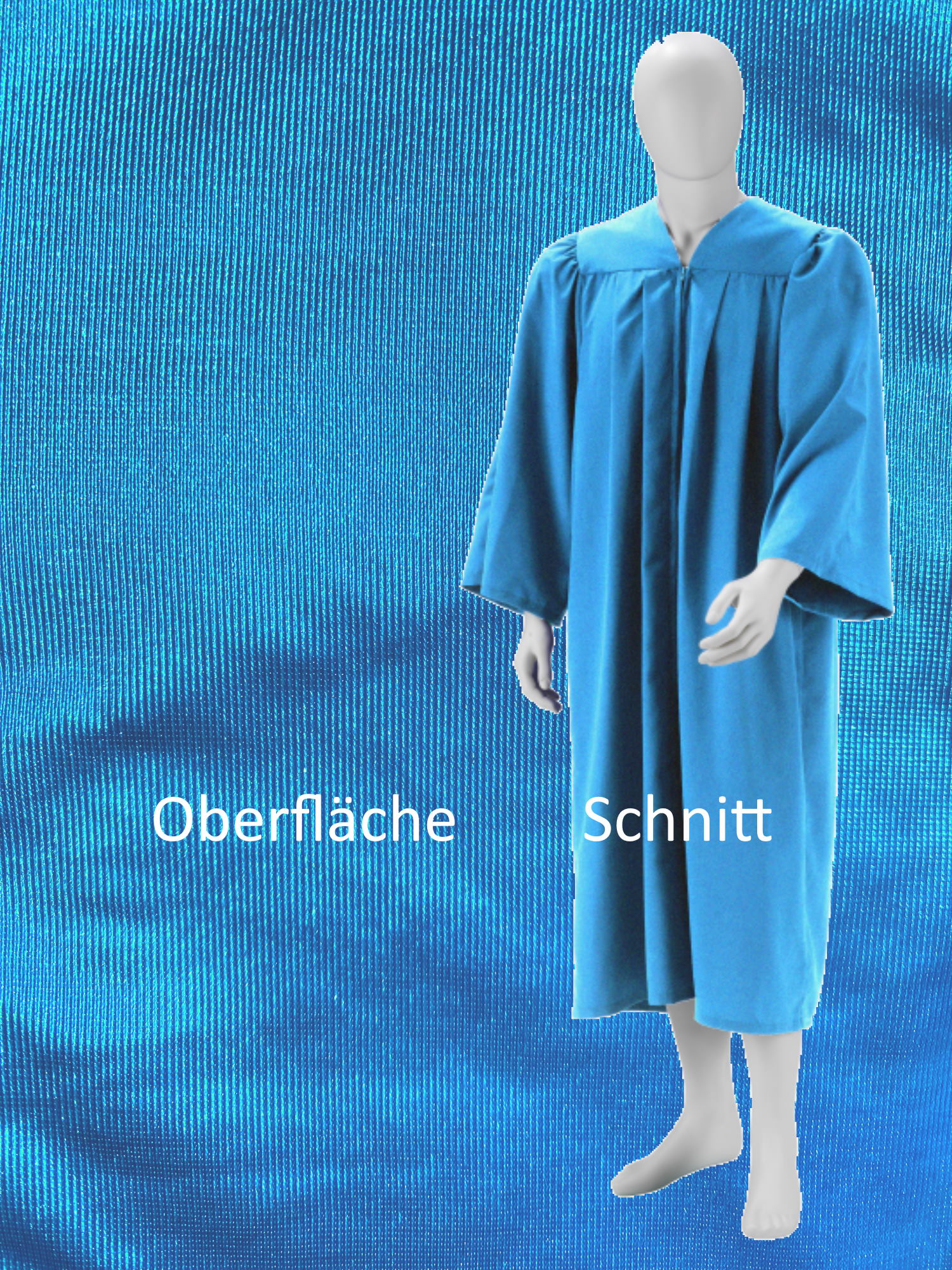 Robe Graduation Gown Mil blau
