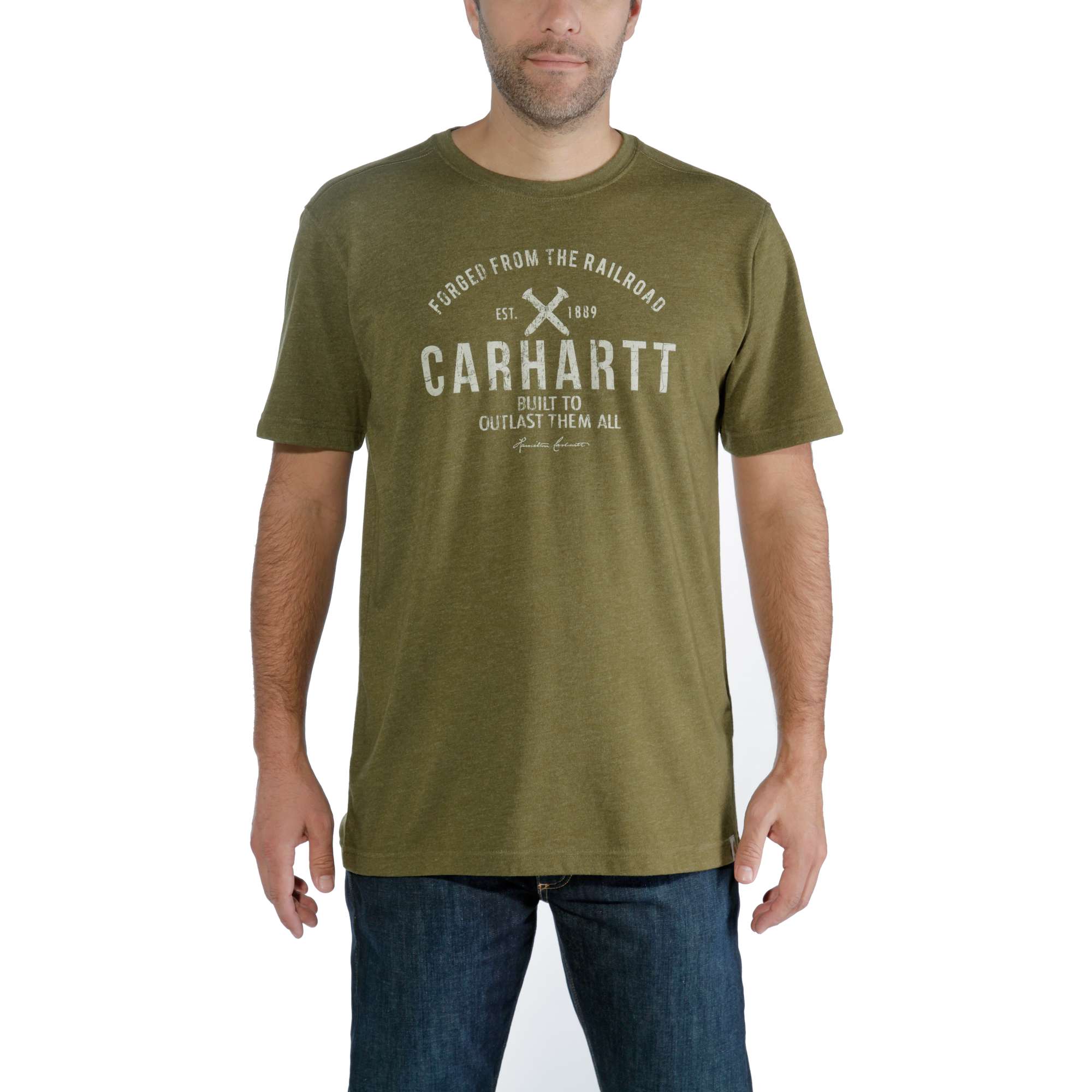 Carhartt Herren T-Shirt Made to Outlast, Olivgrün