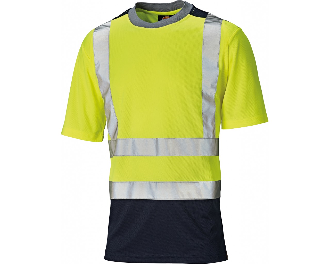 Dickies Unisex HI VIS T-Shirt, Warnschutzshirt gelb/marineblau