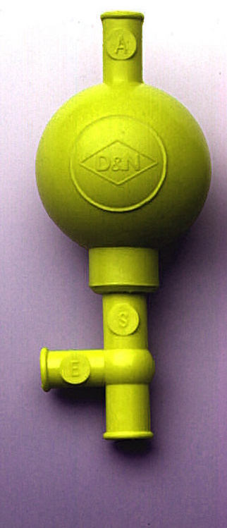 Peleusball Pipettierball Gelb, Standard, für 10ml Pipetten, Naturkautschuk