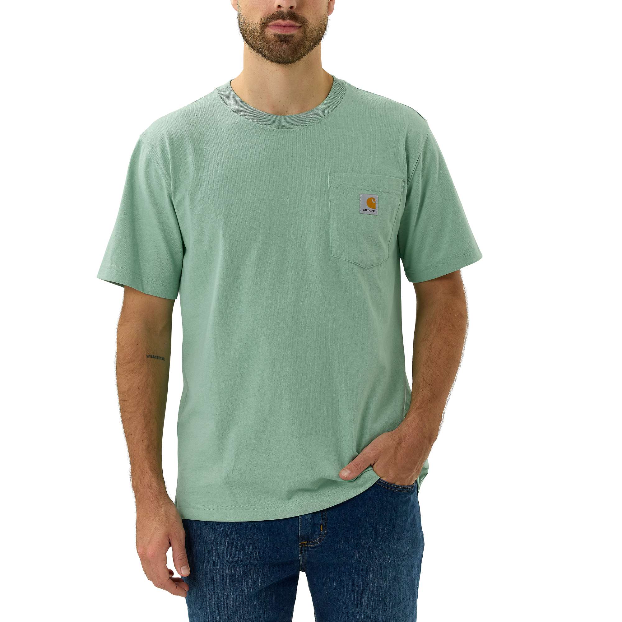 Carhartt Herren T-Shirt K87 mit Brusttasche, Relaxed Fit