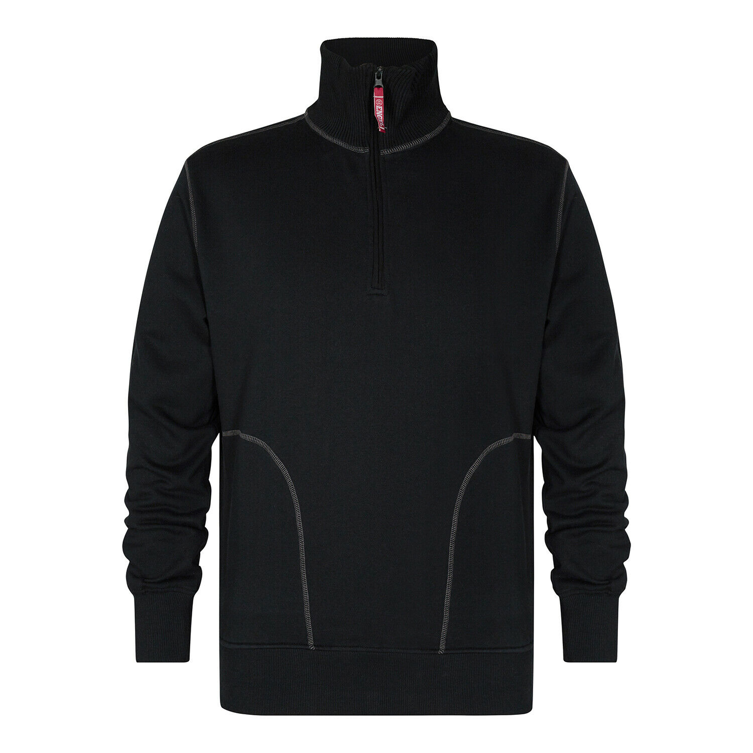 Engel Sweatshirt Standard, Schwarz, mit hohem Kragen