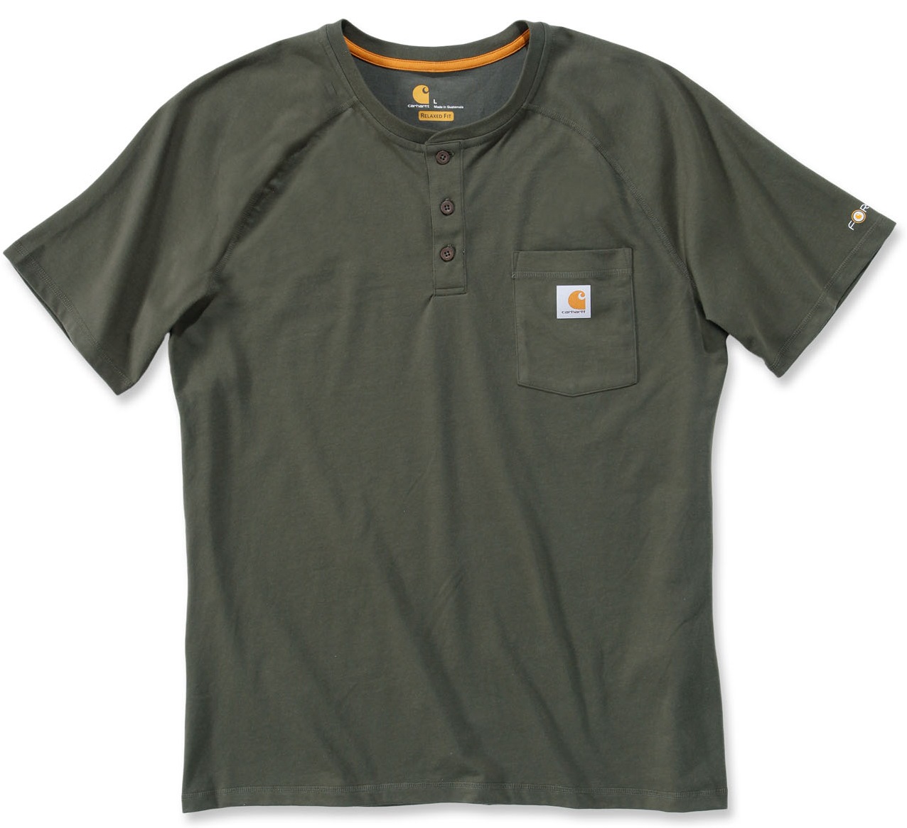 Carhartt Herren T-Shirt Force Dry mit Brusttasche, Moosgrün