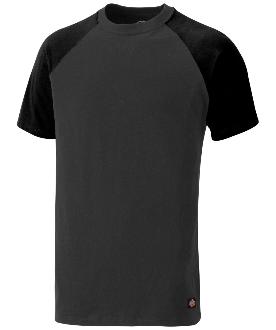Dickies Unisex T-Shirt Two Tone, Grau/Schwarz, 100% Baumwolle, Slim Fit